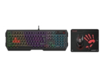 A4TECH BLOODY USB B1700 B140N +ES7 + BP-50M USB/ Esports Black USB set keyboard+mouse+pad (EN)