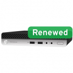 HP Renewed Grade B | ProDesk 600 G4 DM | Intel Core i3 | i3‑8100T | 8 GB | NVMe | 128 GB | Intel UHD Graphics 630 | Windows 11 Home