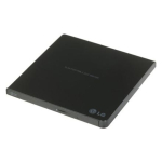 H.L Data Storage | Ultra Slim Portable DVD-Writer | GP57EB40 | Interface USB 2.0 | DVD&plusmn;R/RW | CD read speed 24 x | CD write speed 24 x | Black | Desktop/Notebook