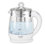 Adler 1.5 L Glass Kettle with Tea Infuser and Temperature Control - AD 1299