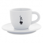 Bialetti Cappuccinotasse Istituzionale inkl. Untertasse - Porzellan - wei&szlig; - 240ml