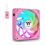 140mm Thermaltake CT140 EX Reverse ARGB Sync PC Cooling Fan Pink 3 Pack