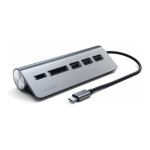 Satechi Type-C Aluminum USB Hub & Card Reader, Space Grau, ST-TCHCRM