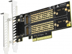 GLOTRENDS PA21 Dual M.2 NVMe to PCIe 4.0 X8 Adapter without PCIe Branch, Setup of Soft M.2 NVMe RAID via Operating System Tool (Supports Sizes 22110/2280)