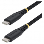 STARTECH.COM 1m USB-C Ladekabel 60W 3A PD Zweischichtige geflochtene Nylon-TPE-Hulle Robustes USBC Laptop-Handy Ladekabel USB 2.0