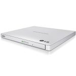 H.L Data Storage | Ultra Slim Portable DVD-Writer | GP57EW40 | Interface USB 2.0 | DVD&plusmn;R/RW | CD read speed 24 x | CD write speed 24 x | White | Desktop/Notebook