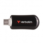 Verbatim Pendrive Plectra 64GB USB-C 100MB/s 30224 black