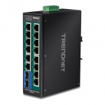 TRENDnet TI-PG162 16-Port PoE+ Switch DIN-Rail Industrial Gigabit