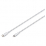DIGITUS USB 2.0 Kabel Typ C-Lightning Silikon 1m MFI wei&szlig;