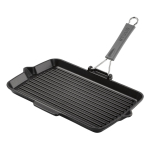 Staub Grillpfanne induktion rechteckig 34x21cm schwarz