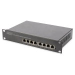 DIGITUS Switch 8-Port Gigabit 80W PoE Unmanaged schwarz