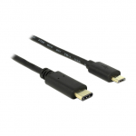 USB2.0 USB Type-C 2.0 Stecker > USB 2.0 Typ Micro-B Stecker 2,0 m schwarz Delock
