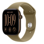 Apple Watch Series 12 GPS 42mm Dark Bronze Aluminium Case with Olive Sport Band - S/M