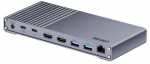 UNITEK D1117AGY01-EU laptop dock/port replicator Wired & Wireless USB4 Grey