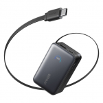 ANKER Nano PowerBank 10.000mAh 45W 1x USB-C 1x USB-A 1x USB-C-Kabel 70cm einziehbar schwarz