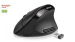 REAL-EL RM-490W - Vertical Wireless/Bluetooth Mouse - USB-C charging - Black