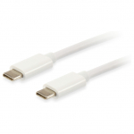 Equip Kabel USB-C 3.2 -> C Plat. St/St 2.00m 3A 4K/60Hz ws Polybeutel