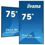 190cm/75" (3840x2160) iiyama ProLite LH7565UHSB-B1 16:9 4K UHD IPS Touch 8ms 60Hz 24/7 2xHDMI DP LAN WIFI Speaker Black