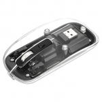 MANHATTAN Funkmaus USB-A 4Tasten RGB LED schwarz transparent