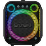Portable speaker SVEN PS-880, black, power output 110W (RMS), TWS, Bluetooth, FM, USB, microSD, LED-display, lithium battery