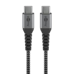 Goobay | USB-C  to USB-C  Textile Cable with Metal Plugs | 49302 | USB-C to USB-C USB-C male
