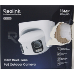 SALE OUT. Reolink PoE 4K 16MP Dual Lens and 180&deg; panoramic view Camera | Reolink UHD Dual-Lens PoE Surveillance Camera with 180&deg; Panoramic View | RP-PCT16MD | 24 month(s) | Dual lens | 16 MP | F2.8mm/F1.6 | IP67 | H.265/H.264 | Micro SD, Max. 512 GB |