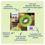 Epson Original Easy Mail Packing 202 Kiwi Druckerpatronen 5er Multipack BK/PB/C/M/Y (C13T02E74510)