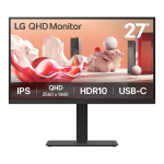 68,6cm/27" (2560&times;1440) LG 27BA75QB-B 16:9 IPS 5ms 100Hz USB-C DP HDMI RJ45 KVM Daisy-Chain Black