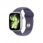 Apple Watch Series 11 GPS + Cellular 42mm Silver Aluminium Case with Purple Fog Sport Band - S/M | Apple