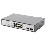 DIGITUS Switch 8-Port Gigabit 180W PoE Unmanaged schwarz
