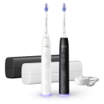 Zahnb&uuml;rste HX7419/01 / Sonicare 6500 mit Etui Doppelpack Schwarz/Wei&szlig;