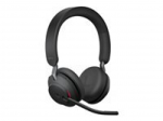 JABRA Evolve2 65 MS Stereo Headset on-ear Bluetooth wireless USB-C noise isolating black Certified for Microsoft Teams