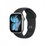 Apple Watch Series 11 GPS + Cellular 42mm Space Grey Aluminium Case with Black Sport Band - M/L | Apple