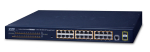 PLANET GS-4210-24P2S network switch Managed L2/L4 Gigabit Ethernet (10/100/1000) Power over Ethernet (PoE) 1U Blue