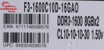G.Skill 16GB PC3-12800 Kit memory module 2 x 8 GB DDR3 1600 MHz