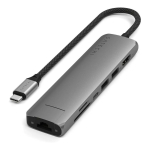 Satechi USB-C Slim Multi-Port Hub (7 in 1 Adapter), Space Grau