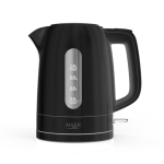 Adler Kettle | AD 1380b | Electric | 2200 W | 1 L | Polypropylene | 360&deg; rotational base | Black