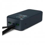 PORT CONNECT External USB-C battery integrated lamp | 30000 mAh | Blue 907003