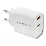 Qoltec Charger 18W 5-12V, 1.5-3A, USB C 780657