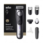 Braun Series 9 Beard Trimmer BT9520 244848 Akku/Netz satin chrome 7 Aufs&auml;tze Rei