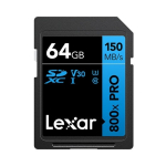 Lexar Memory card Professional 800x Pro 64GB SDXC UHS-I 150MB/s read C10 V30