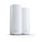 NETGEAR Orbi 770 Serie WiFi 7 Mesh-System 2er-Pack WLAN BE10800 Triband, 5x 2.5G LAN, 1x 2.5G WAN, Abdeckung bis zu 360 m&sup2;