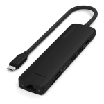 Satechi USB-C Slim Multi-Port Hub (7 in 1 Adapter), Schwarz, ST-P7SK