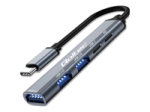 QOLTEC 53790 Hub Adapter USB C 3.1 5w1 USB C PD USB C 2x USB 2.0 USB 3.0