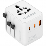 CANYON Travel Adapter OnTour 20 EU/UK/US/AUS 20W  White