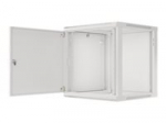 LANBERG Wall mount cabinet 19inch 12U 600x600 steel doors grey flat pack