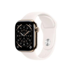 Apple Watch Series 11 GPS + Cellular 42mm Gold Titanium Case with Light Blush Sport Band - M/L | Apple