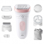 Braun Silk epil 7, m&auml;rg- ja kuivkasutus, valge/roosa - Epilaator / SE7060
