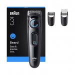 Braun Series 3 Beard Trimmer BT3520 244978 Akku/Netz black/blue 3 Aufs&auml;tze