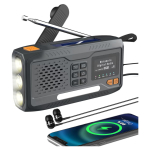 RADIO AWARYJNE BLUETOOTH SOLARNE Z KORBKA DYNAMO POWERBANK 4500MAH Z LATARKA SOS BT-4000